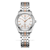 Alexandre Christie AC 8690 LD Silver Combinasi Rosegold Dial White Stainless Steel